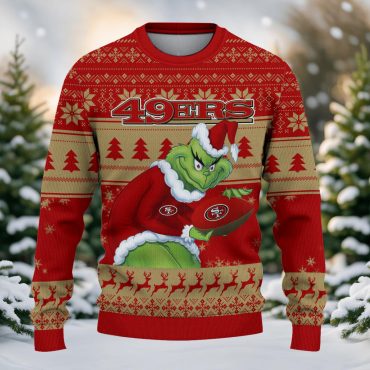 San Francisco 49ers Grinch Stolen Ugly Christmas Sweater