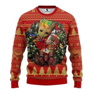 San Francisco 49ers Groot Hug Ugly Christmas Sweater
