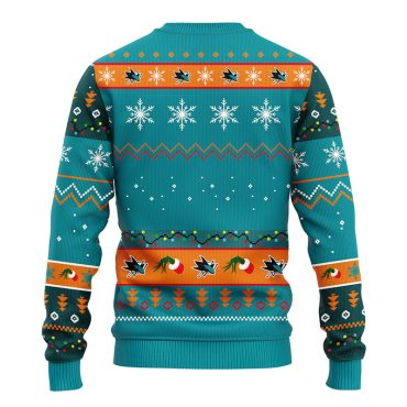 San Jose Sharks 12 Grinch Xmas Day Ugly Christmas Sweater