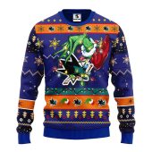 San Jose Sharks Grinch Hand Ugly Christmas Sweater - TeeUgly