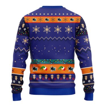 San Jose Sharks Grinch Hand Ugly Christmas Sweater