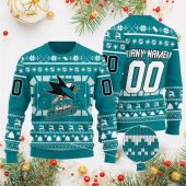 San Jose Sharks Winter Wave Ugly Christmas Sweater