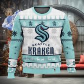 Seattle Kraken Frosty Waves Ugly Christmas Sweater
