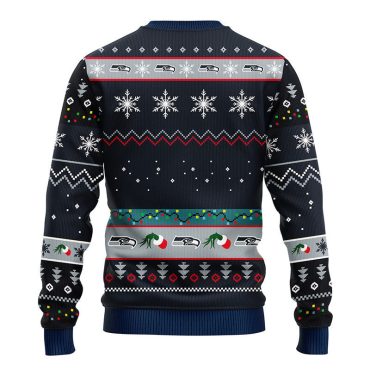 Seattle Seahawks 12 Grinch Xmas Day Ugly Christmas Sweater