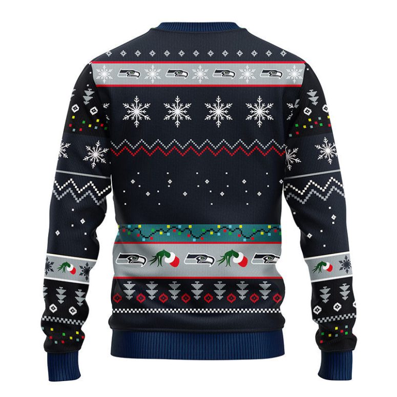 Seattle Seahawks 12 Grinch Xmas Day Ugly Christmas Sweater