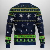 Seattle Seahawks Funny Grinch Ugly Christmas Sweater Back - TeeUgly