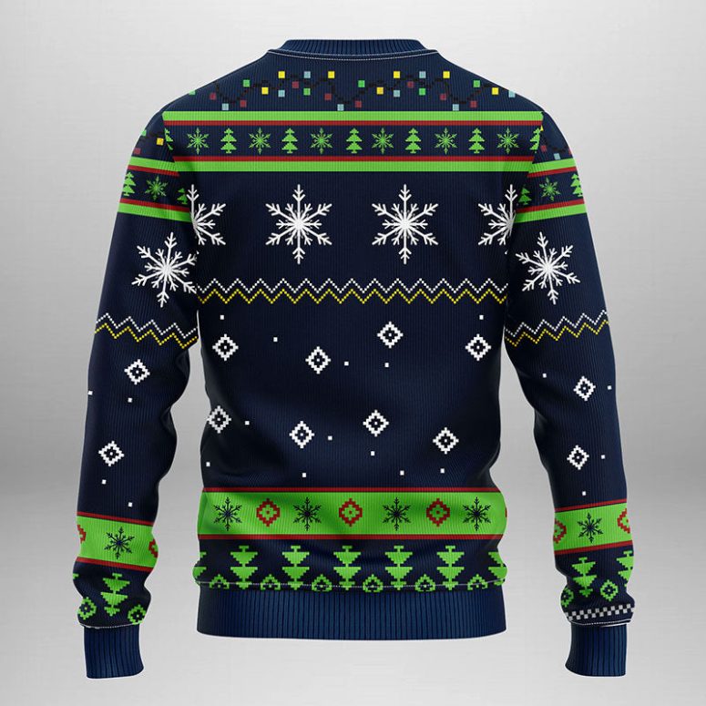 Seattle Seahawks Funny Grinch Ugly Christmas Sweater