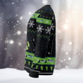 Seattle Seahawks Grinch Football Holiday Ugly Christmas Sweater Left - TeeUgly