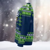 Seattle Seahawks Mickey Mouse Santa Ugly Christmas Sweater Left - TeeUgly