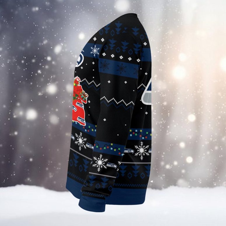 Seattle Seahawks Santa Claus Ugly Christmas Sweater