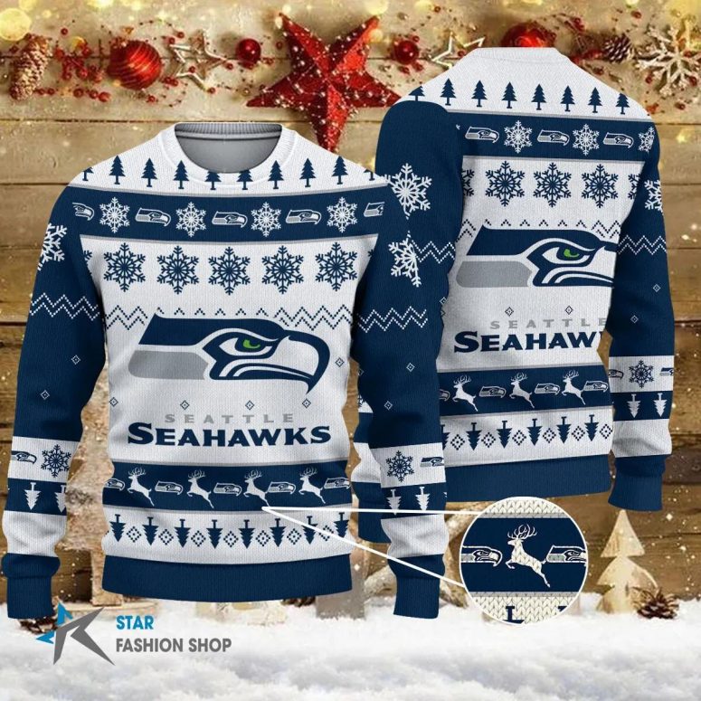 Seattle Seahawks Winter Wonderland Ugly Christmas Sweater