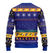 St Louis Blues 12 Grinch Xmas Day Ugly Christmas Sweater Back - TeeUgly