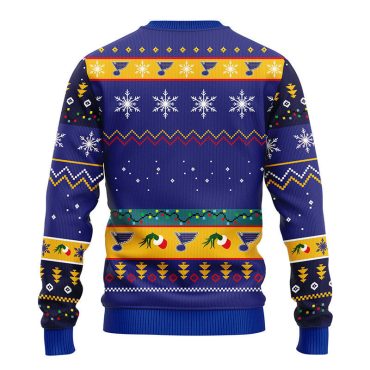 St. Louis Blues 12 Grinch Xmas Day Ugly Christmas Sweater