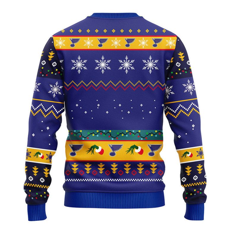 St. Louis Blues 12 Grinch Xmas Day Ugly Christmas Sweater