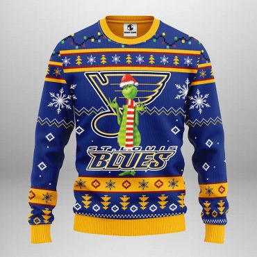 St. Louis Blues Funny Grinch Ugly Christmas Sweater