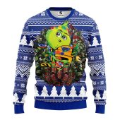 St Louis Blues Grinch Hug Ugly Christmas Sweater - TeeUgly