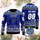 St. Louis Blues Winter Ice Rink Ugly Christmas Sweater