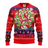 St Louis Cardinals 12 Grinch Xmas Day Ugly Christmas Sweater - TeeUgly