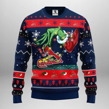 St. Louis Cardinals Grinch Hand Ugly Christmas Sweater