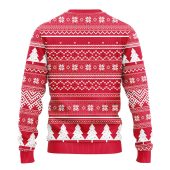 St Louis Cardinals Grinch Hug Ugly Christmas Sweater Back - TeeUgly
