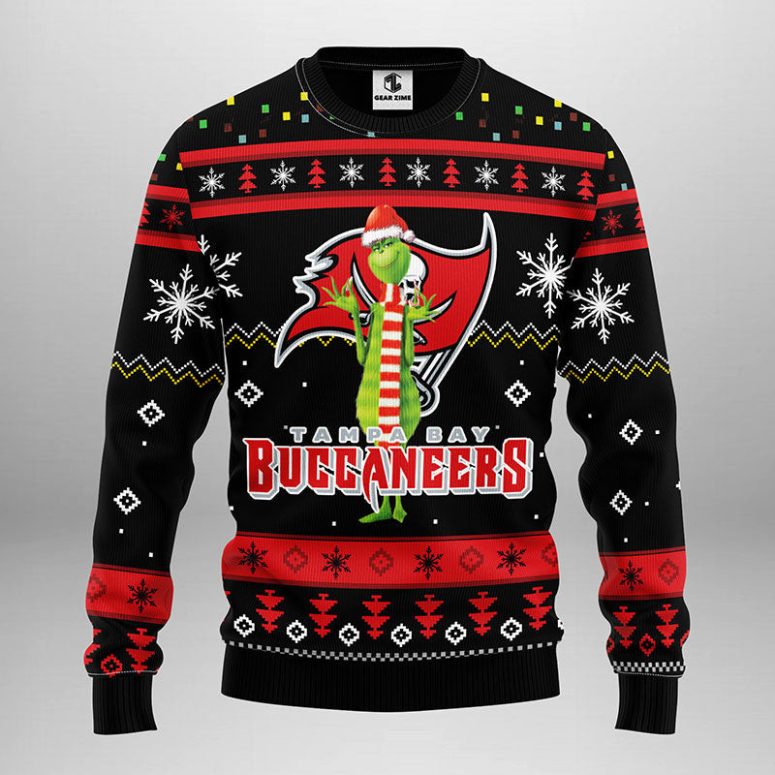 Tampa Bay Buccaneers Funny Grinch Ugly Christmas Sweater