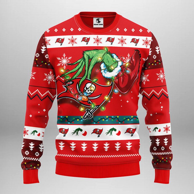 Tampa Bay Buccaneers Grinch Hand Ugly Christmas Sweater