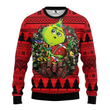 Tampa Bay Buccaneers Grinch Hug Ugly Christmas Sweater