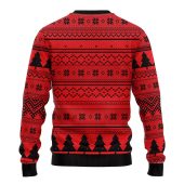 Tampa Bay Buccaneers Grinch Hug Ugly Christmas Sweater Back - TeeUgly