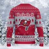 Tampa Bay Buccaneers Grinch Stolen Ugly Christmas Sweater Back - TeeUgly