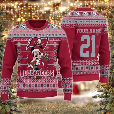 Tampa Bay Buccaneers Mickey Mouse Santa Ugly Christmas Sweater