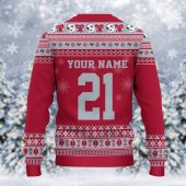 Tampa Bay Buccaneers Mickey Mouse Santa Ugly Christmas Sweater Back - TeeUgly