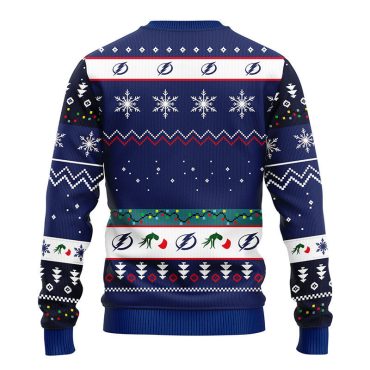 Tampa Bay Lightning 12 Grinch Xmas Day Ugly Christmas Sweater