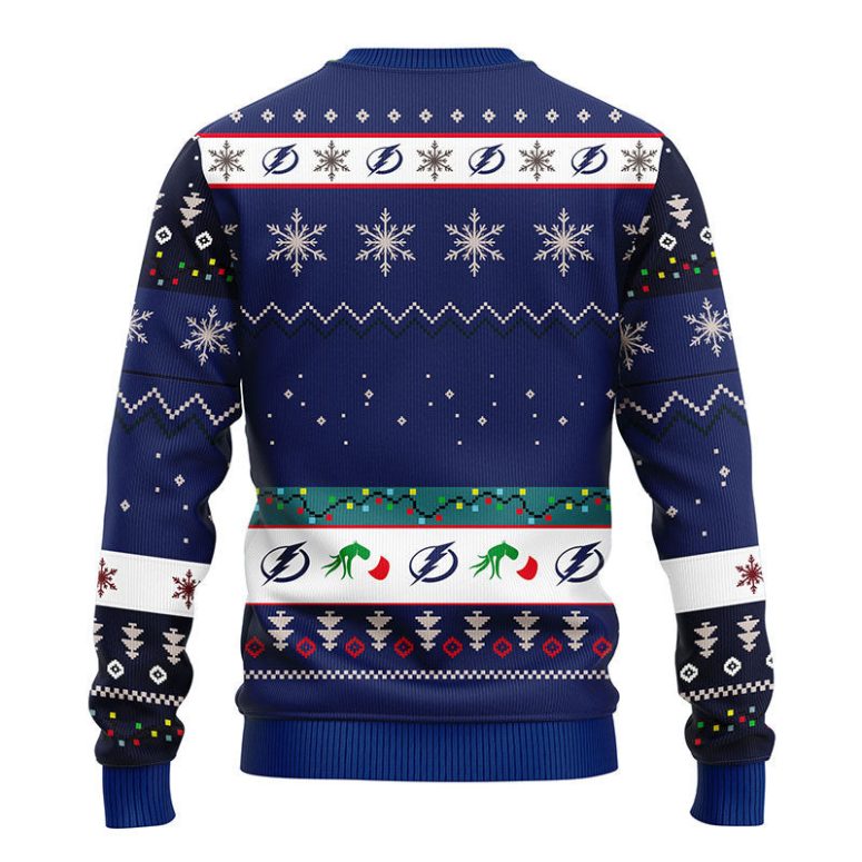 Tampa Bay Lightning Grinch Hand Ugly Christmas Sweater