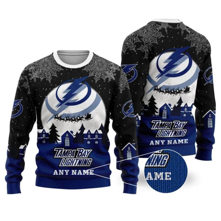 Tampa Bay Lightning Personalized Name Ugly Christmas Sweater