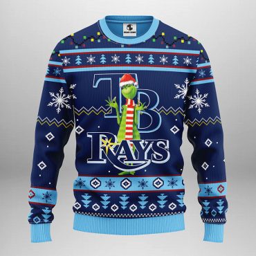 Tampa Bay Rays Funny Grinch Ugly Christmas Sweater