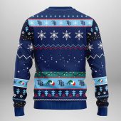 Tampa Bay Rays Grinch Hand Ugly Christmas Sweater Back - TeeUgly