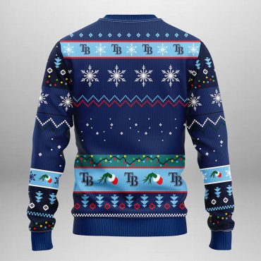 Tampa Bay Rays Grinch Hand Ugly Christmas Sweater