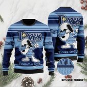 Tampa Bay Rays Snoopy Holiday Fun Ugly Christmas Sweater