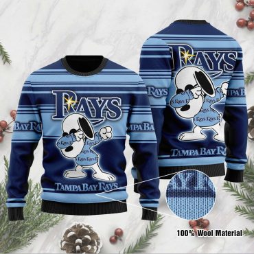 Tampa Bay Rays Snoopy Holiday Fun Ugly Christmas Sweater