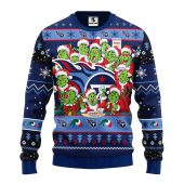 Tennessee Titans 12 Grinch Xmas Day Ugly Christmas Sweater - TeeUgly