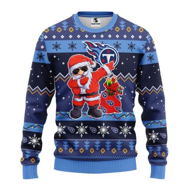 Tennessee Titans Dabbing Santa Claus Ugly Christmas Sweater