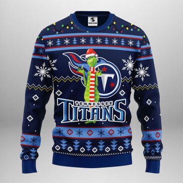 Tennessee Titans Funny Grinch Ugly Christmas Sweater