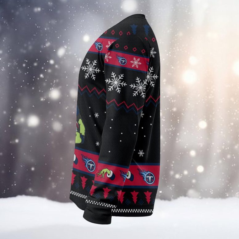 Tennessee Titans Grinch Football Snowfall Ugly Christmas Sweater