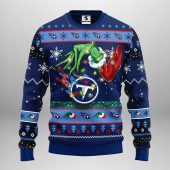 Tennessee Titans Grinch Hand Ugly Christmas Sweater - TeeUgly