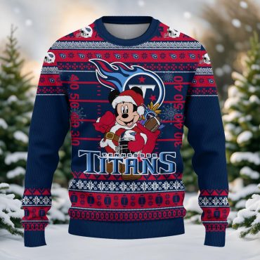 Tennessee Titans Mickey Mouse Santa Ugly Christmas Sweater