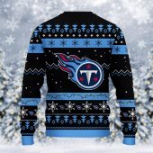 Tennessee Titans Santa Claus Ugly Christmas Sweater Back - TeeUgly