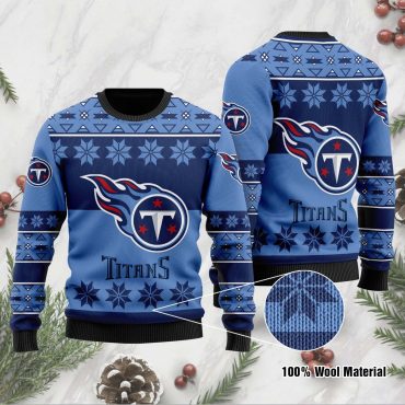Tennessee Titans Snowflake Ugly Christmas Sweater