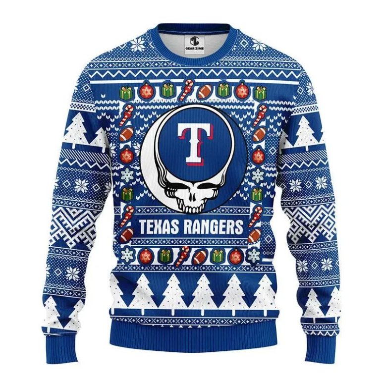 Texas Rangers Grateful Dead Ugly Ugly Christmas Sweater