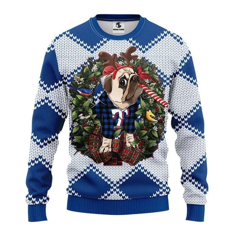 Texas Rangers Pub Dog Ugly Christmas Sweater