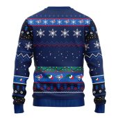 Toronto Blue Jays 12 Grinch Xmas Day Ugly Christmas Sweater Back - TeeUgly